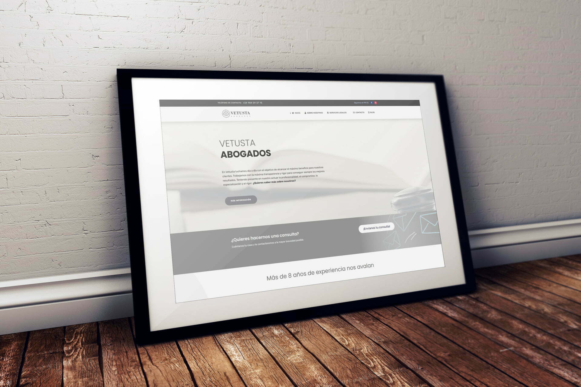 Diseño web para Vetusta Abogados